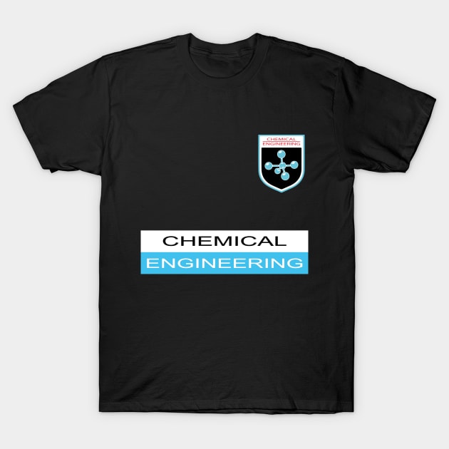 Chemical engineering logo, chemistry engineer text T-Shirt by PrisDesign99